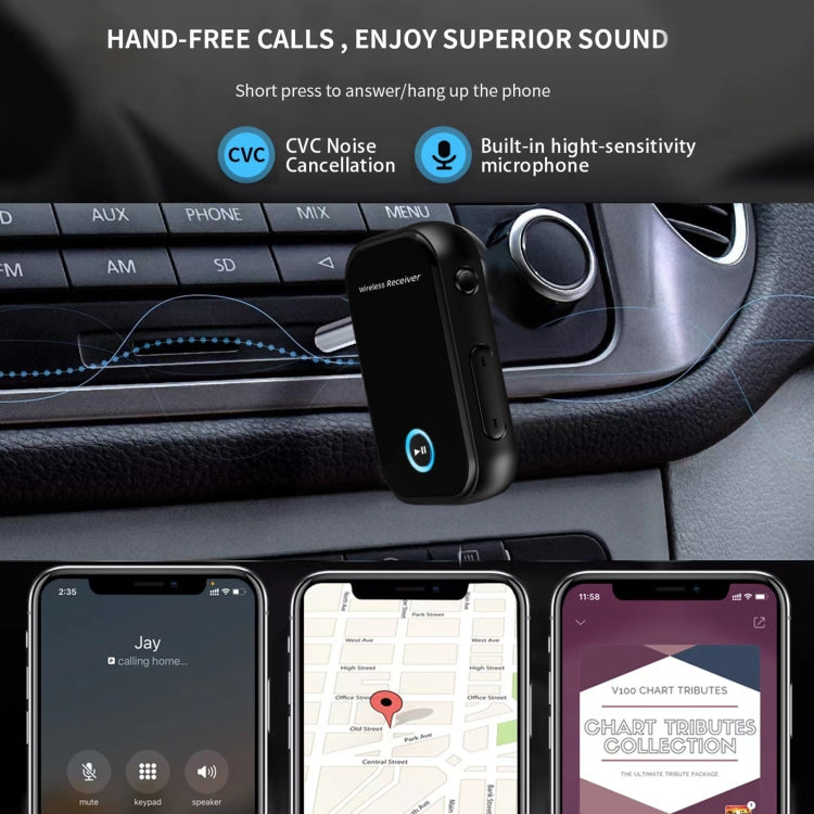Car Bluetooth 5.0 Audio Receiver 3.5mm Bluetooth Converter, 5.0 Audio Receiver