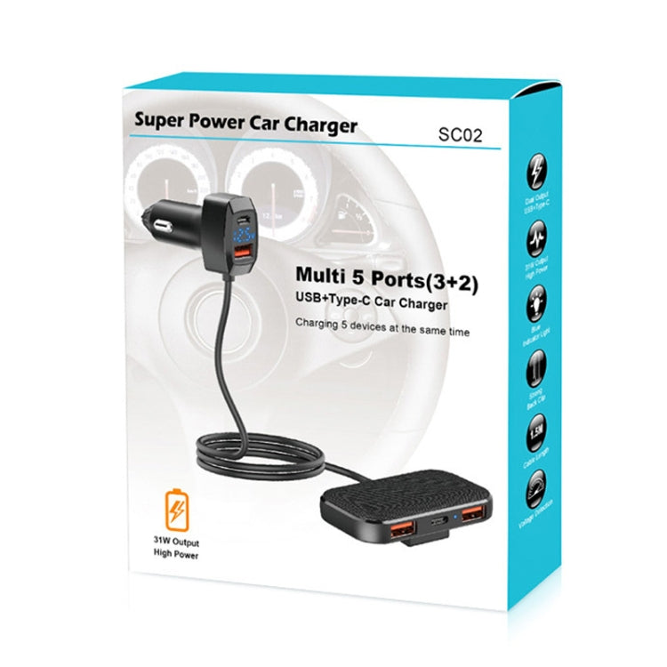 5 In 1 Mobile Phone Fast Recharge Car Charger, SC02