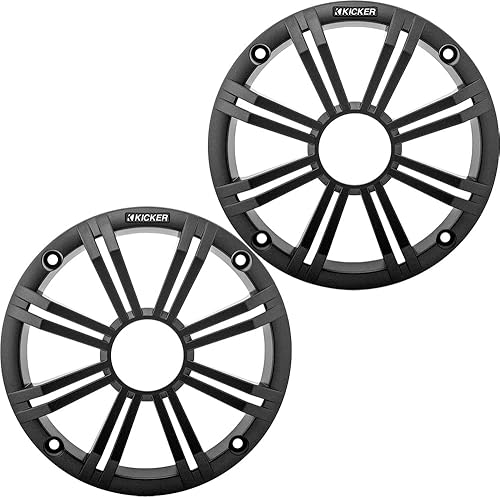 KICKER 6.5" Charcoal Grille for Kicker Marine Speaker- Package of 2
