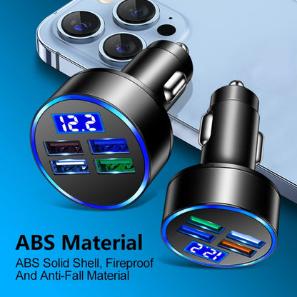 3.1A 4 in 1 Digital Display Car Charger with Voltmeter, SKU-03-4