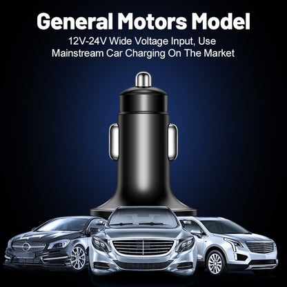 3.1A 5 in 1 Digital Display Car Charger with Voltmeter, SKU-04-4