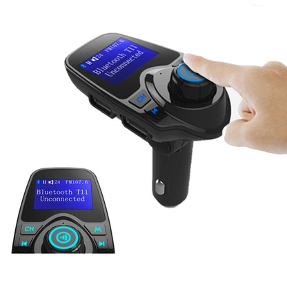T11 Bluetooth FM Transmitter Car MP3 Player with LED Display, Support Double USB Charge & Handsfree & TF Card & U Disk Music Play Function, T11
