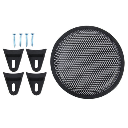 8 inch Car Auto Metal Mesh Black Round Hole Subwoofer Loudspeaker Protective Cover Mask Kit with Fixed Holder