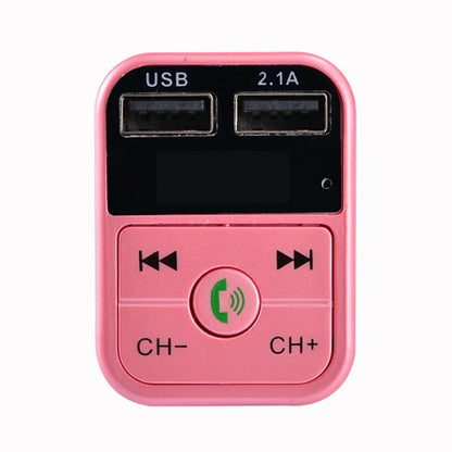 B2 Dual USB Charging Bluetooth FM Transmitter MP3 Music Player Car Kit, Support Hands-Free Call  & TF Card & U Disk, B2 (Rose Gold)