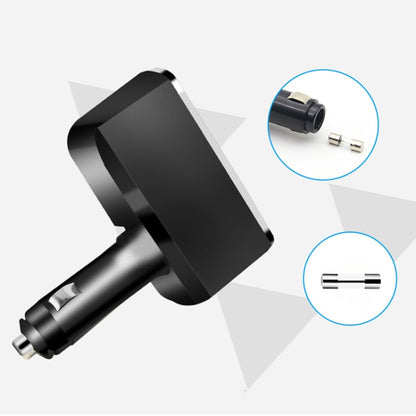 SHUNWEI SD-1909 80W 0.8A Car 2 in 1 USB Charger 90 Degree Free Rotation Cigarette Lighter, SD-1909, SD-1909 (Black)
