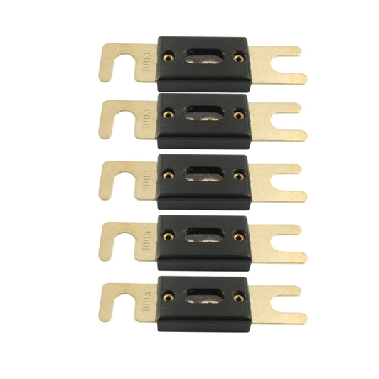 5 PCS 100A Gold-plated Large Forkbolt Car ANL Fuse