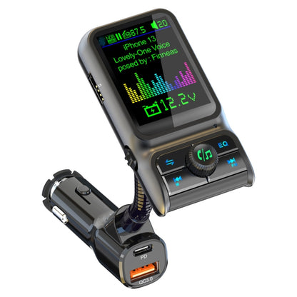 BC85 Colorful Screen Car Bluetooth 5.0 FM Transmitter MP3 Player, BC85