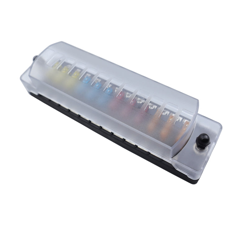 CP-4042 Vertical 12 Way Fuse Block with 12pcs Fuses and 12pcs Terminals, Vertical 12 Way with 12pcs Terminals
