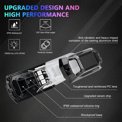 G6 RGB Colorful Car Chassis Light LED Music Atmosphere Light With 24-Button Remote Control, 6 in 1