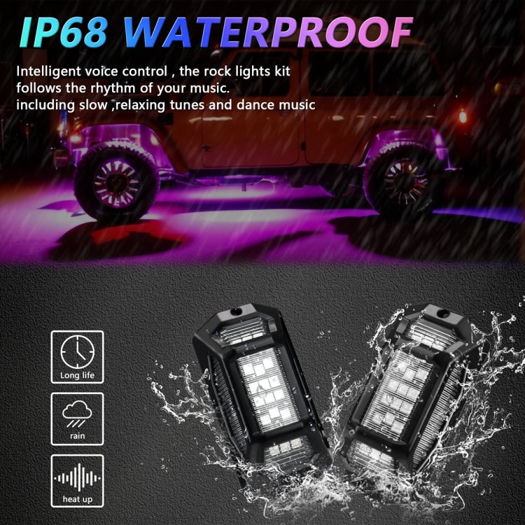 G6 RGB Colorful Car Chassis Light LED Music Atmosphere Light With 24-Button Remote Control, 6 in 1