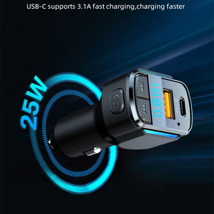 C34 Car Bluetooth 5.0 Charger FM Transmitter Cigarette lighter MP3 Music Player, C34