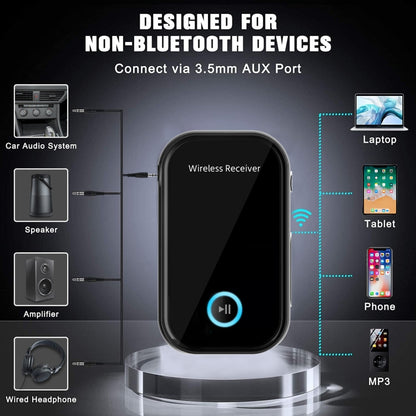 Car Bluetooth 5.0 Audio Receiver 3.5mm Bluetooth Converter, 5.0 Audio Receiver