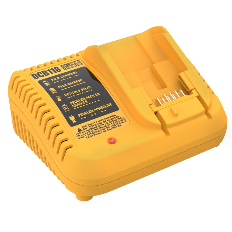 DCB118 For Dewalt 12V-20V Electric Tool Battery Charger, US (Black), EU (Black), UK (Black), AU (Black), US (Yellow), EU (Yellow), UK (Yellow), AU (Yellow)