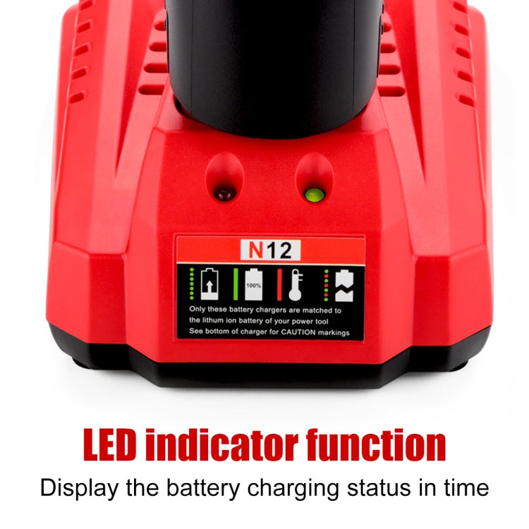 N12 For Milwaukee 10.8/12V Electric Tool Lithium Battery Fast Charger, US, EU, UK, AU