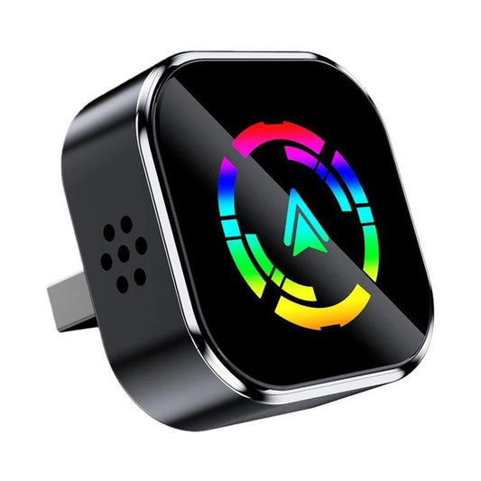 Q1A 2 In 1 Wireless Carplay/AndroidAuto Box Smart Portable In-Car Connectivity Box, Black Color Label, Black White Lable, Silver White Lable, Black Chromatic Car Badge, Silver Chromatic Car Badge, Gold Label Dual-Pocket Translator, Silver Color Lable