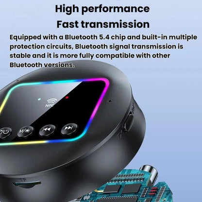 GT77 NFC Bluetooth Receiver & Transmitter With Ambient Light Car Audio Amplifier & Audio Converter, GT77