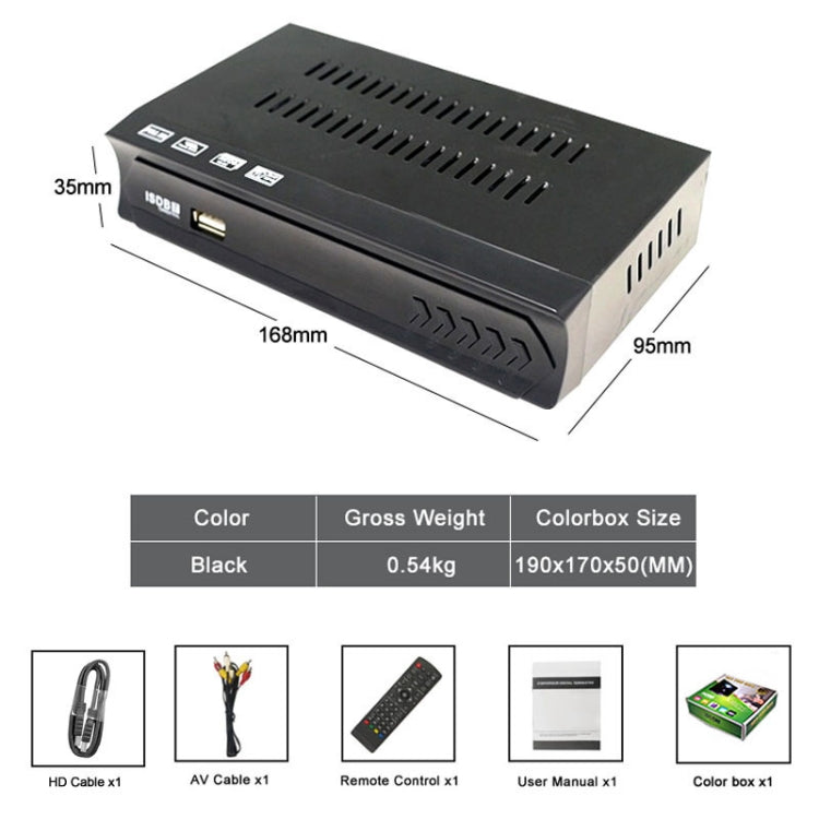 ISDB-T Satellite TV Receiver Set Top Box with Remote Control, For South America, Philippine