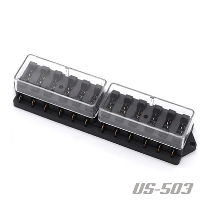 12 Way 12V 24V Auto Car Power Distribution Blade Fuse Holder Box Block Panel