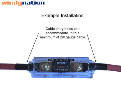 ANL Fuse With Cable Kit Inverter Radio Amplifier Battery RV Car Truck Trailer Camping Off-Grid Applications