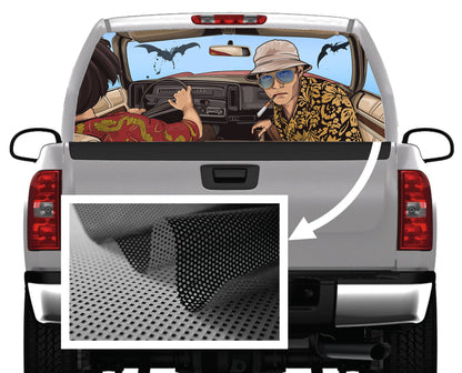 54x24 inch Cult Classic Perforated Window Decal "Somewhere Around Barstow"