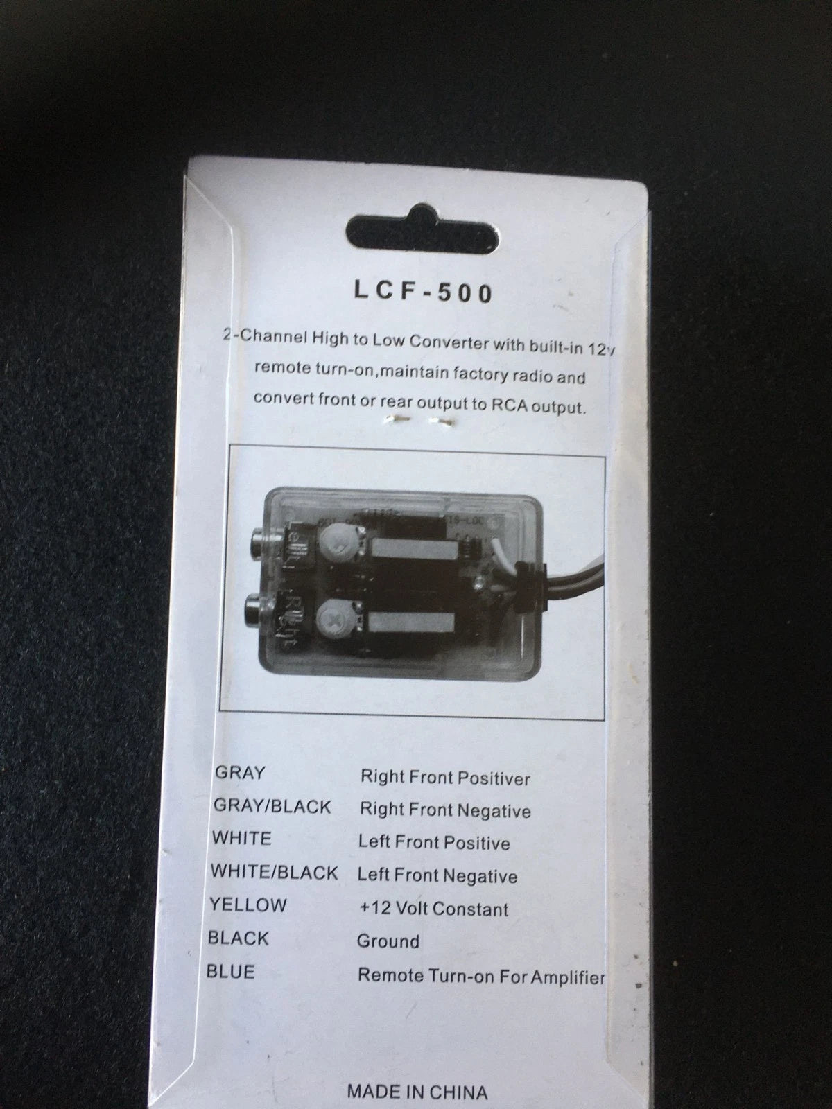 2-Channel High to Low Converter with Built-in 12 Volt Remote Turn-On