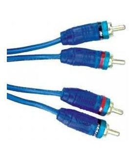 Clear Blue RCA cables w/ Gold Finish Terminals